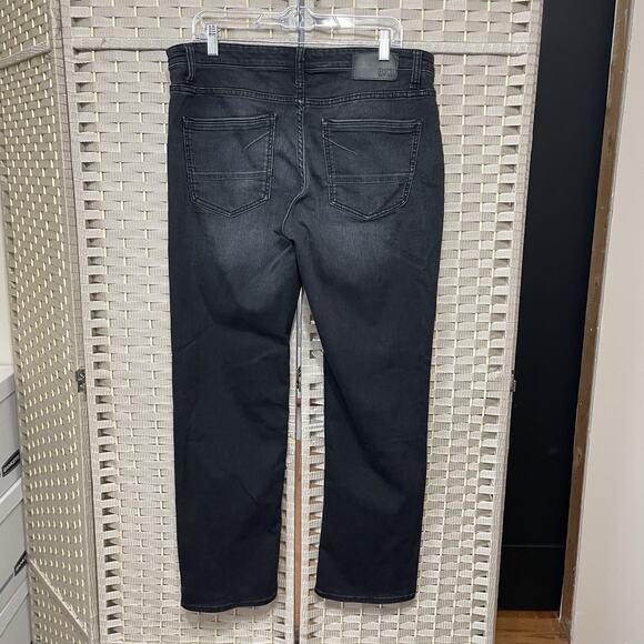 BKE NOLAN Straight Leg Jeans Men’s 34X32 Black Faded Wash Stretch Denim - Picture 2 of 10